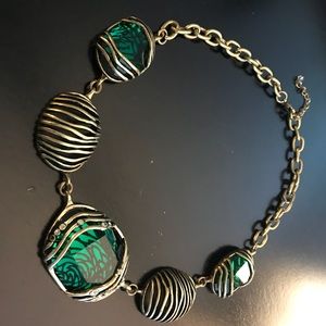Emerald green statement necklace